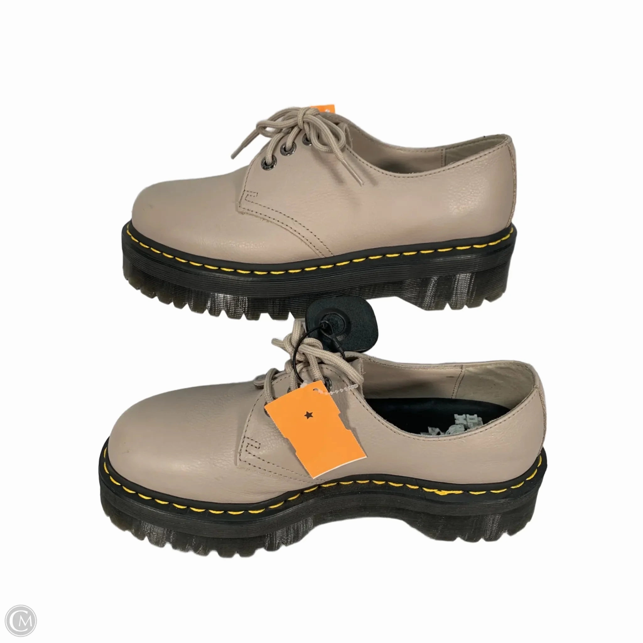 Shoes Heels Platform By Dr Martens In Tan, Size: 11
