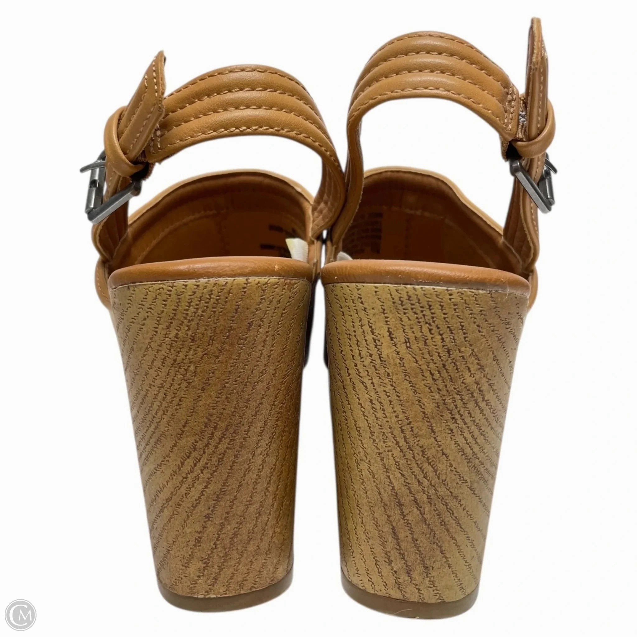 Shoes Heels Platform By Universal Thread In Tan, Size: 8.5