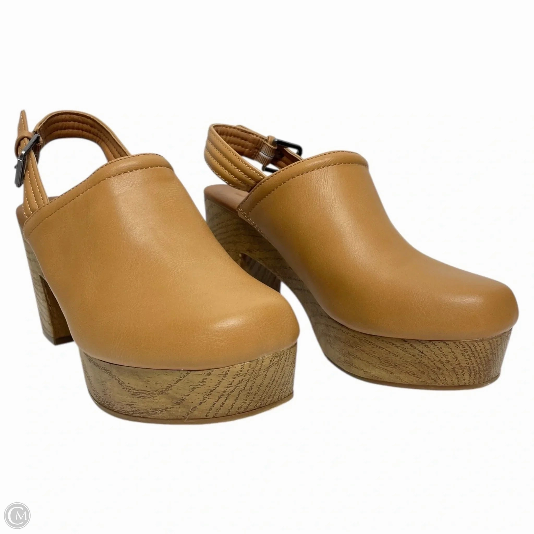Shoes Heels Platform By Universal Thread In Tan, Size: 8.5