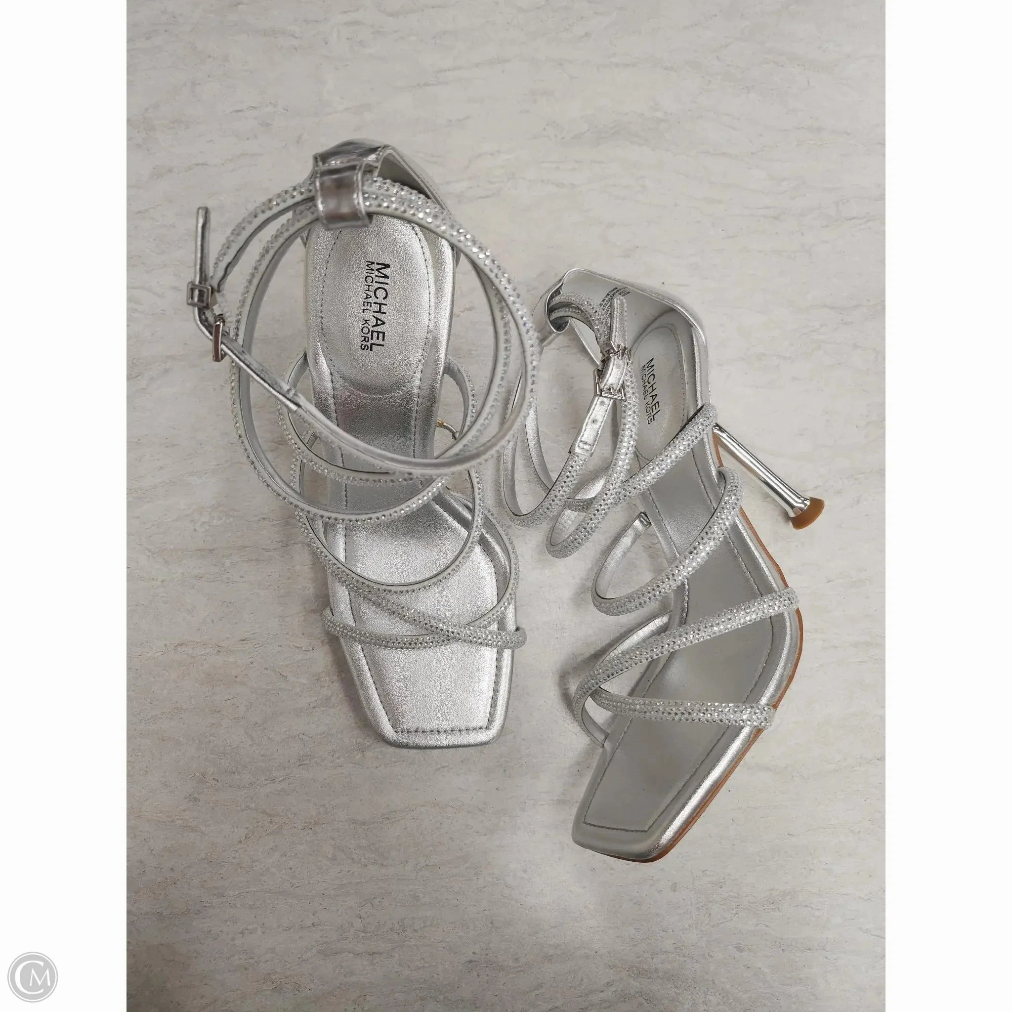 Shoes Heels Stiletto By Michael By Michael Kors In Silver, Size: 10