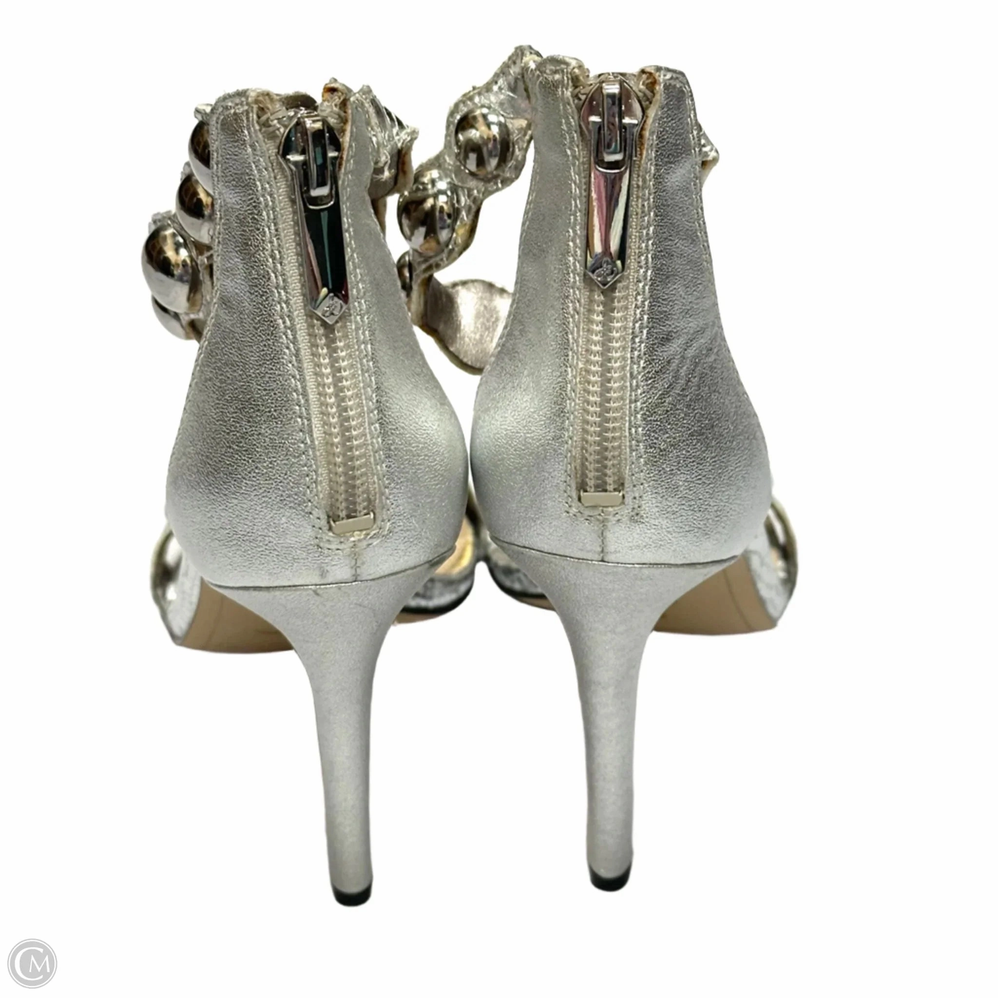 Shoes Heels Stiletto By Sam Edelman In Silver, Size: 5.5