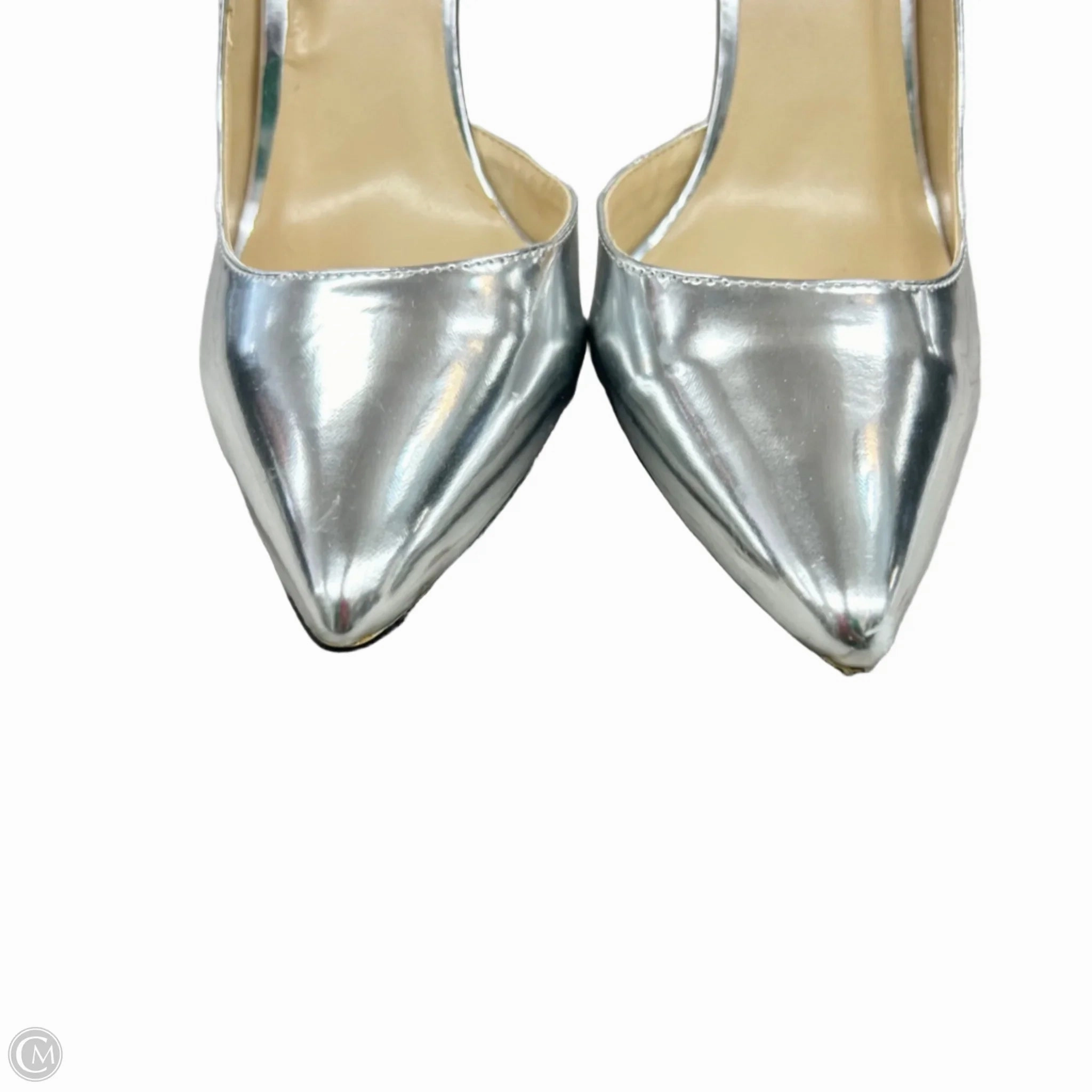 Shoes Heels Stiletto By Shoedazzle In Silver, Size: 11