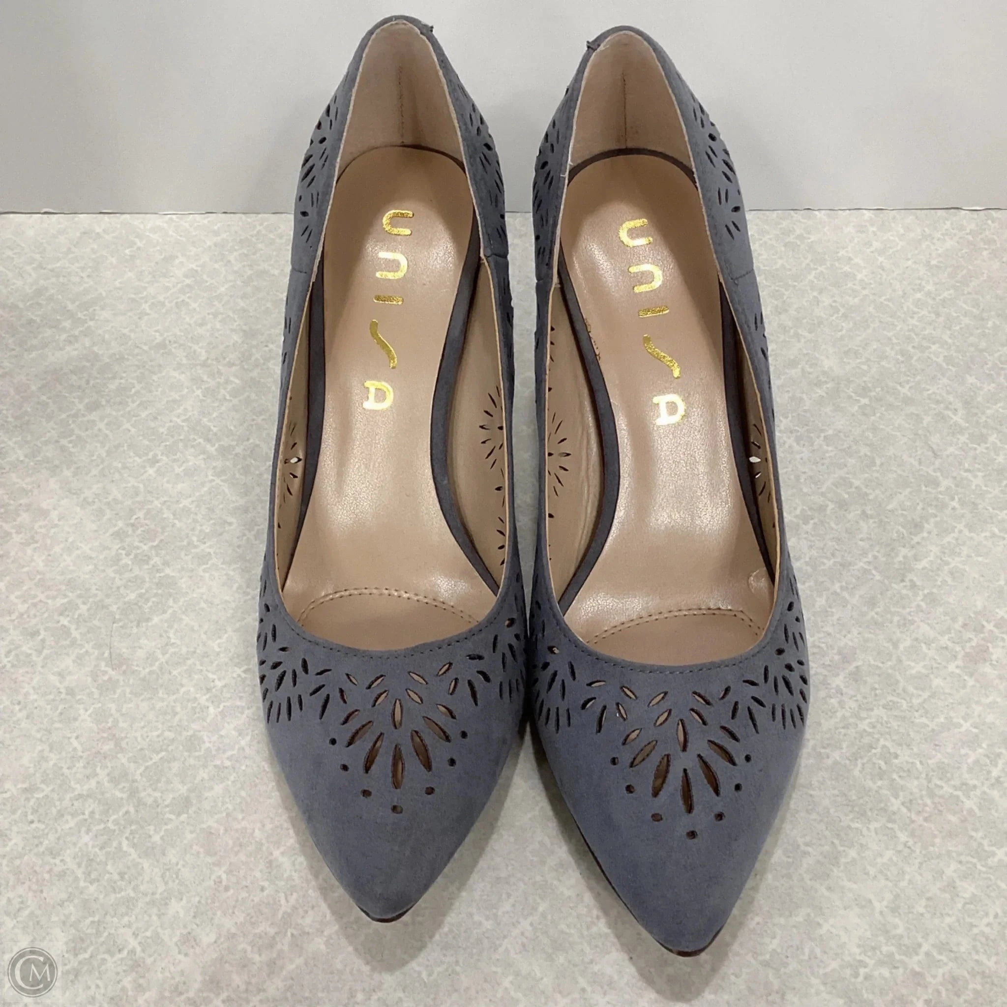 Shoes Heels Stiletto By Unisa In Grey, Size: 6.5
