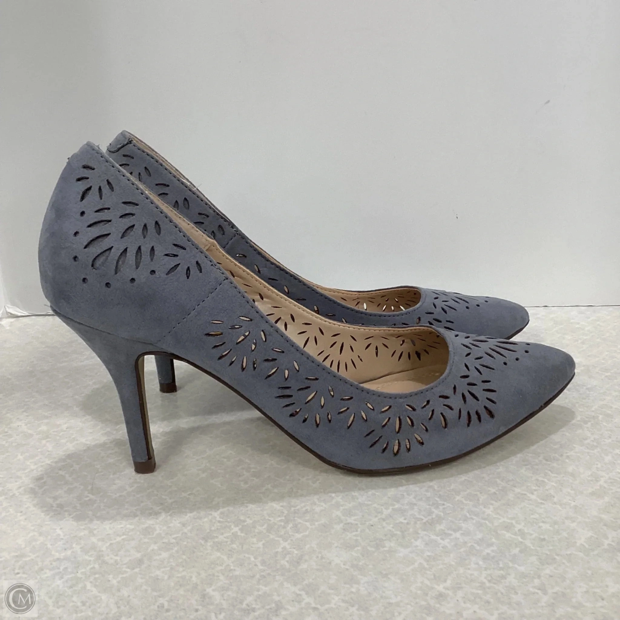 Shoes Heels Stiletto By Unisa In Grey, Size: 6.5