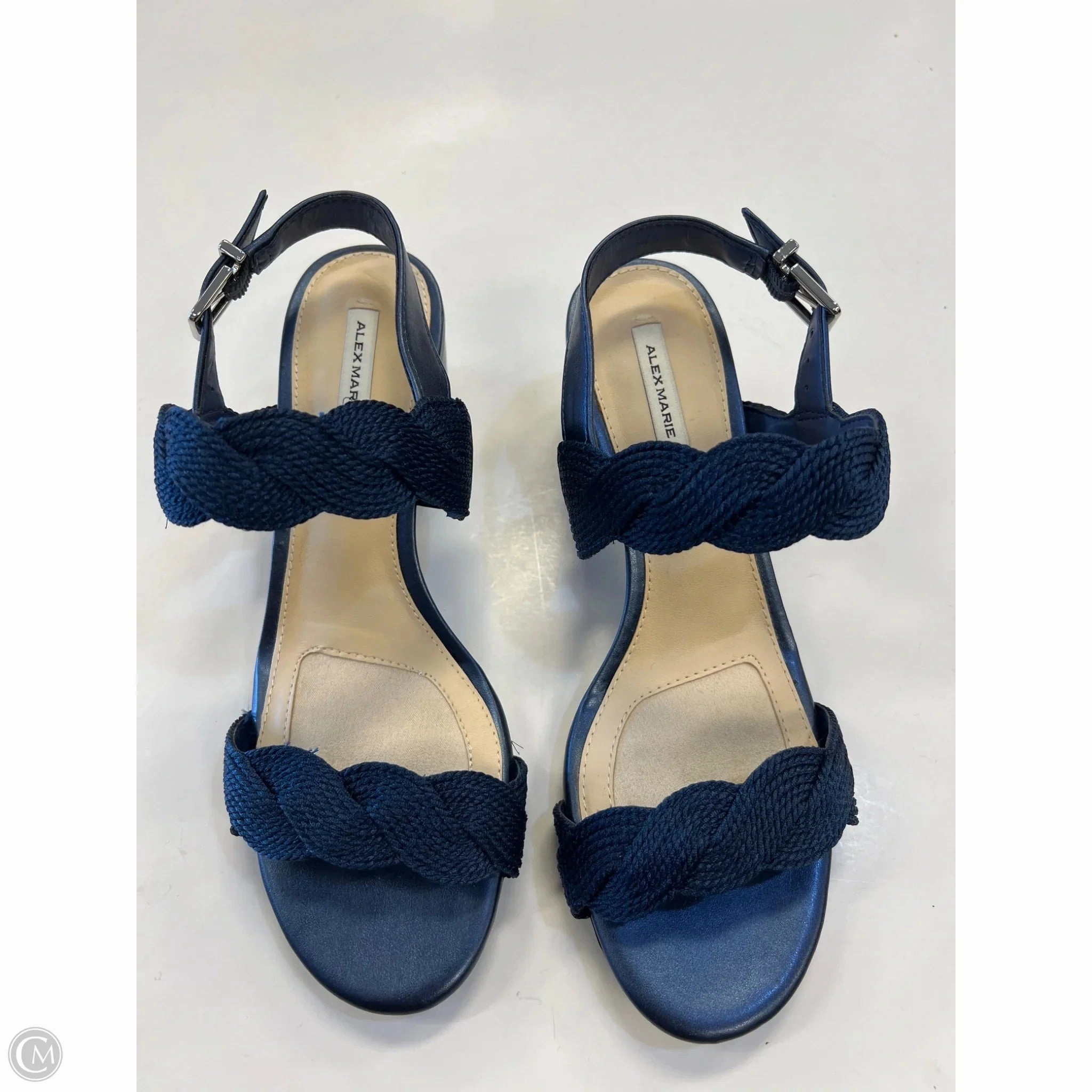 Shoes Heels Wedge By Alex Marie In Navy, Size: 7