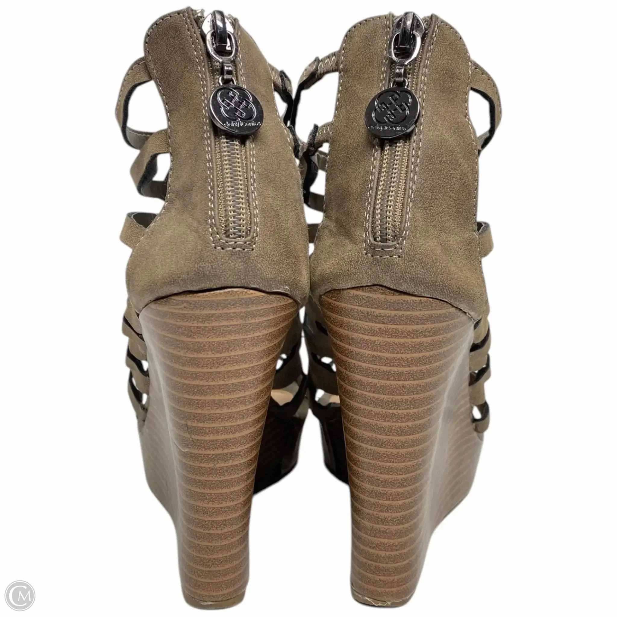 Shoes Heels Wedge By Daisy Fuentes In Green, Size: 9