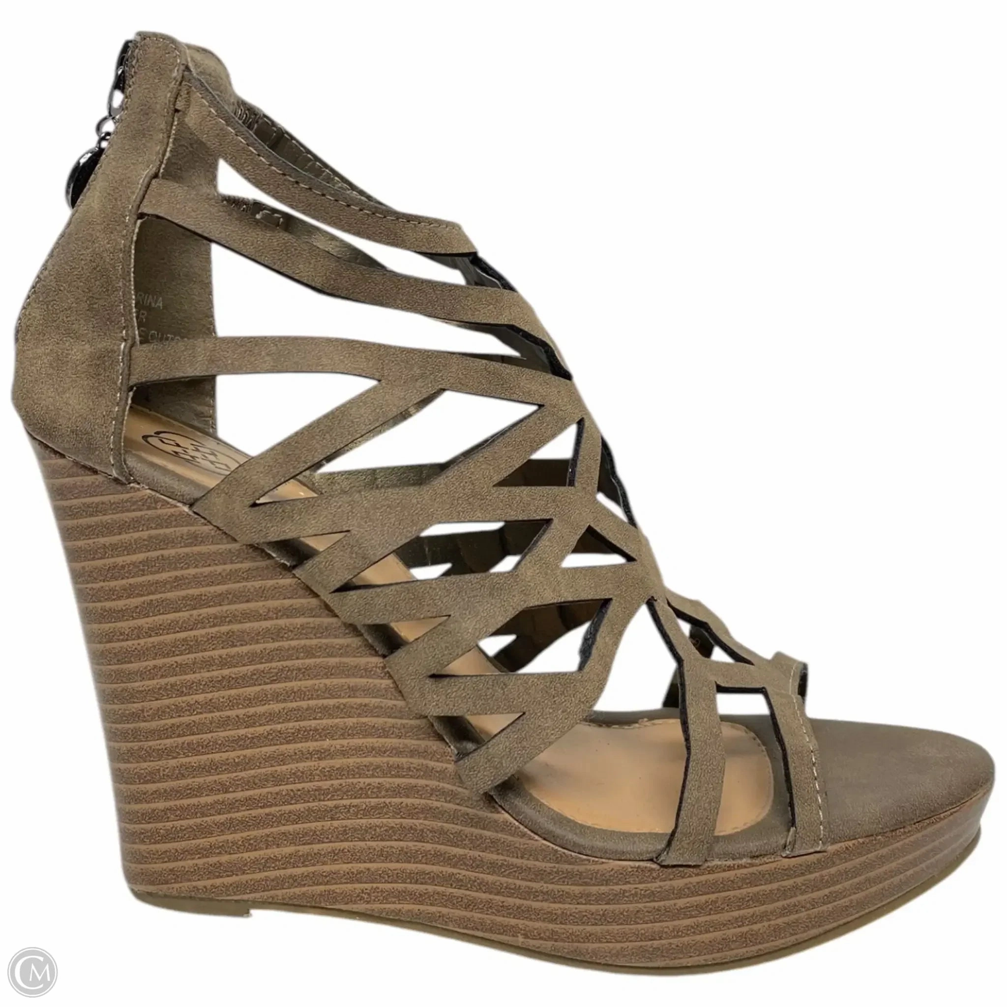 Shoes Heels Wedge By Daisy Fuentes In Green, Size: 9