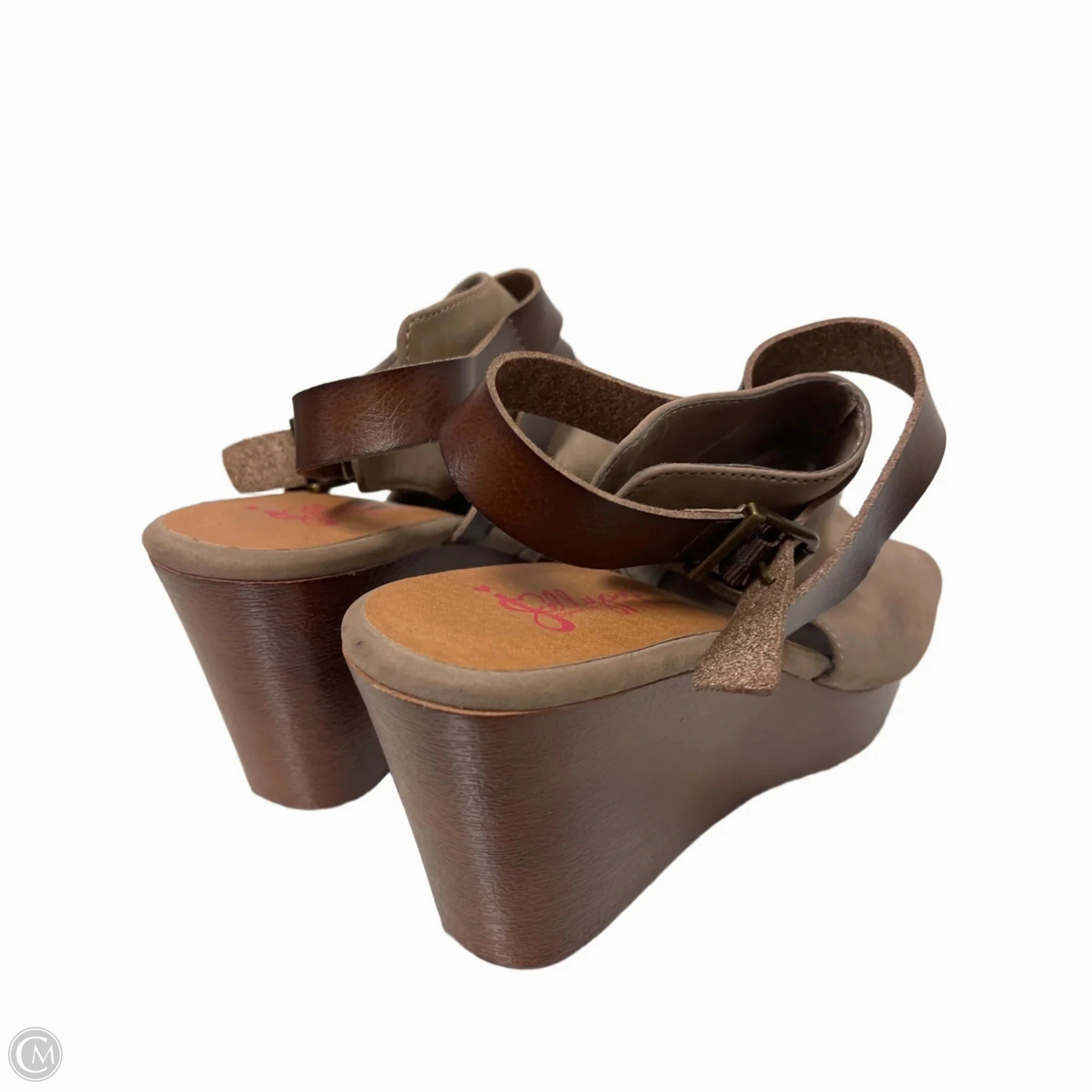 Shoes Heels Wedge By Jelly Pop In Brown, Size: 11
