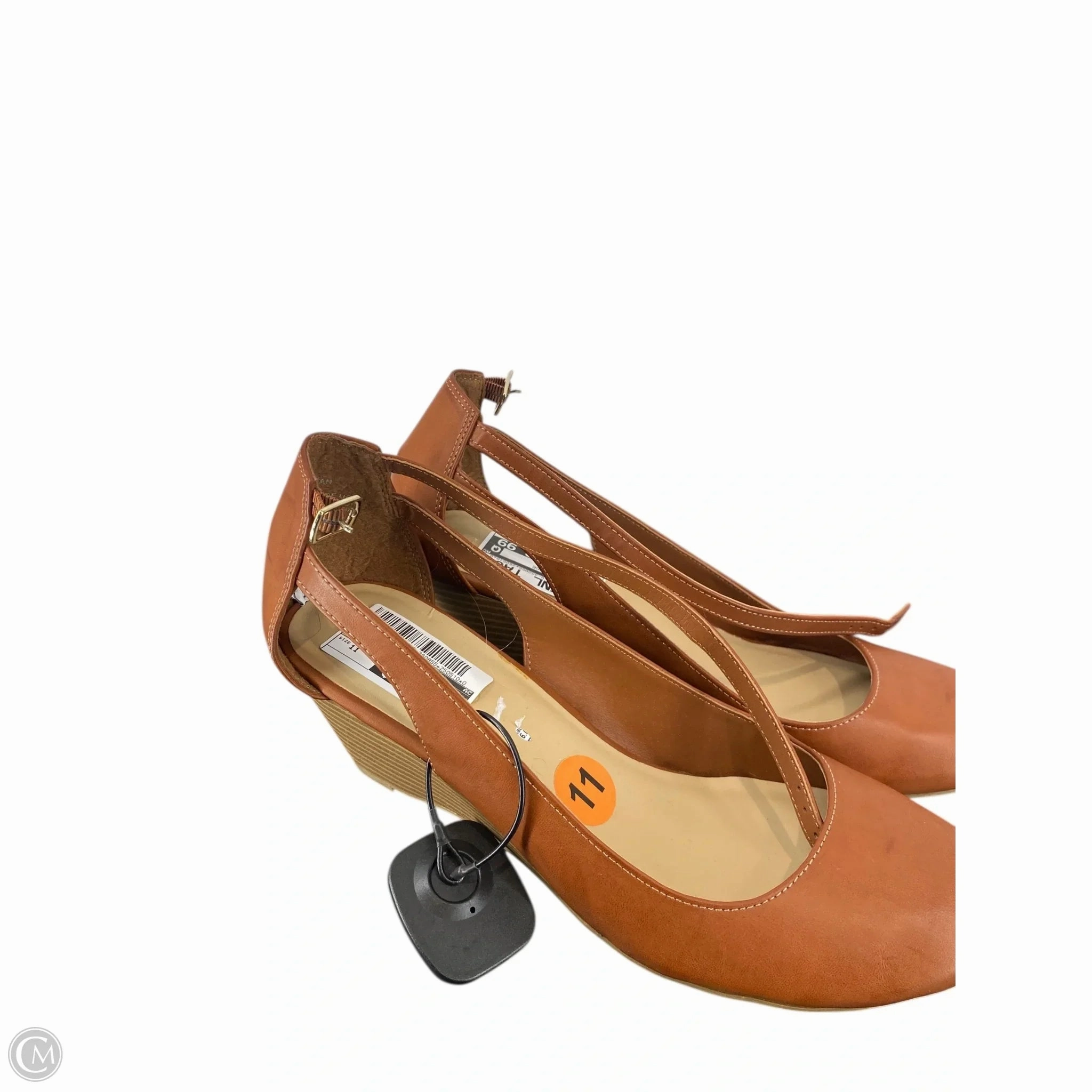 Shoes Heels Wedge By Me Too In Brown, Size: 11