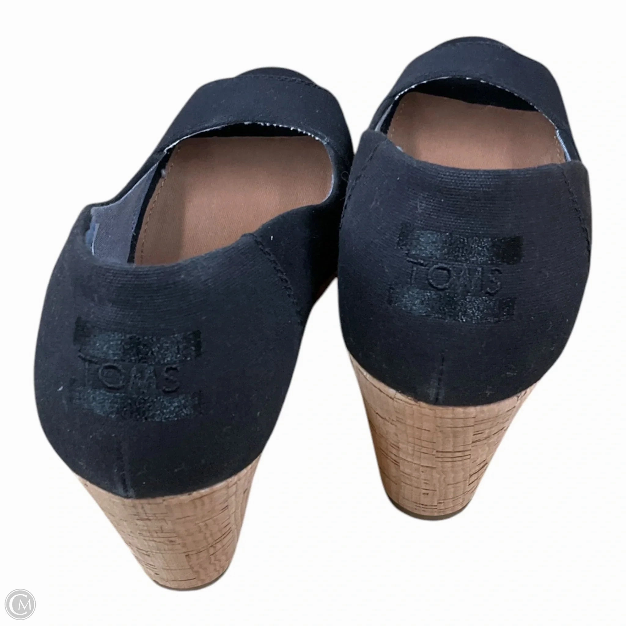 Shoes Heels Wedge By Toms In Black, Size: 7.5