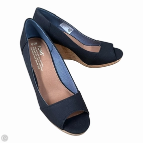 Shoes Heels Wedge By Toms In Black, Size: 7.5
