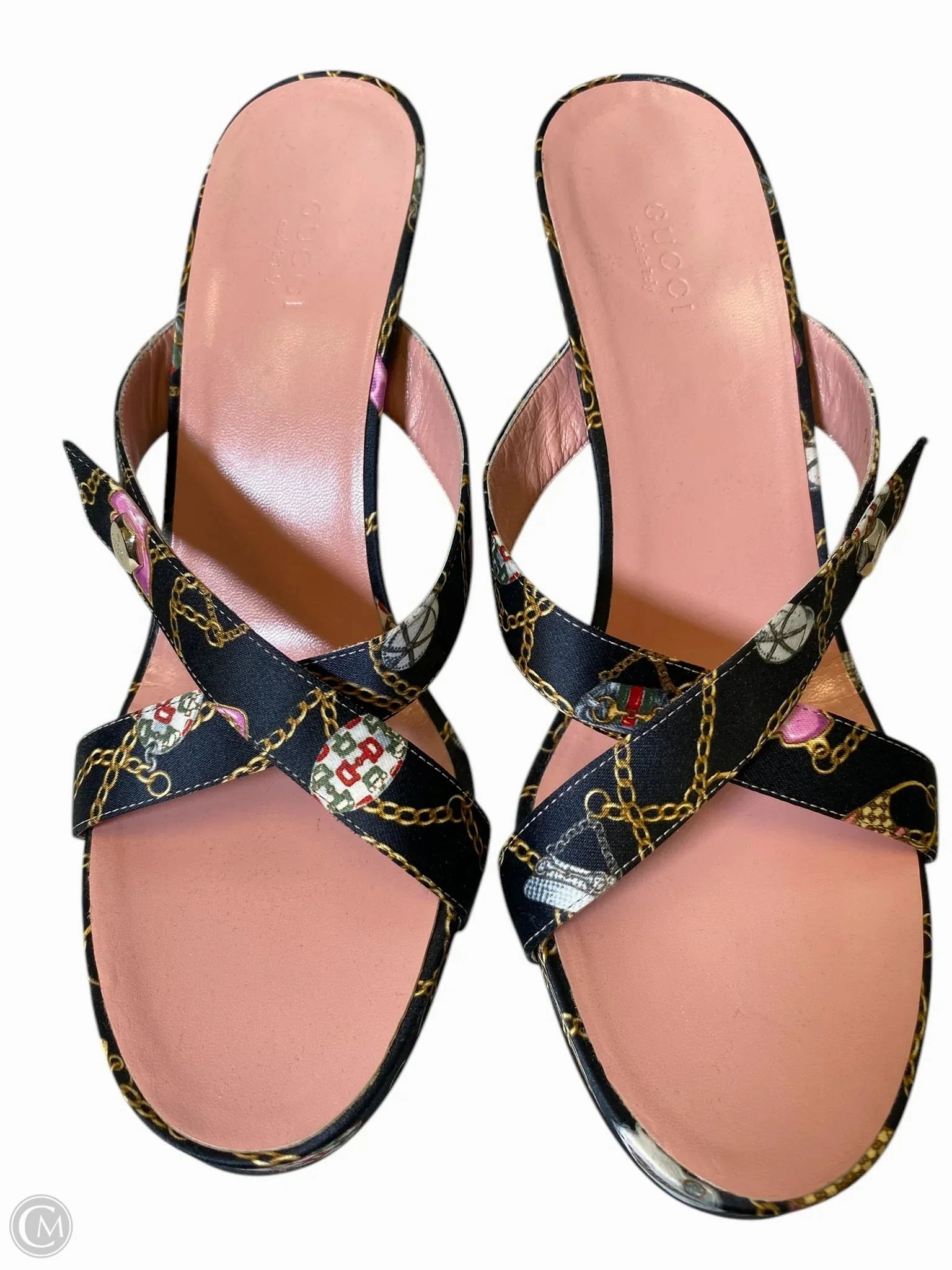 Shoes Luxury Designer By Gucci In Multi-colored, Size: 9