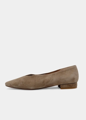 Slick Suede Ballet Flats