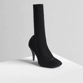 SOFT SOCK PUMP | black suede