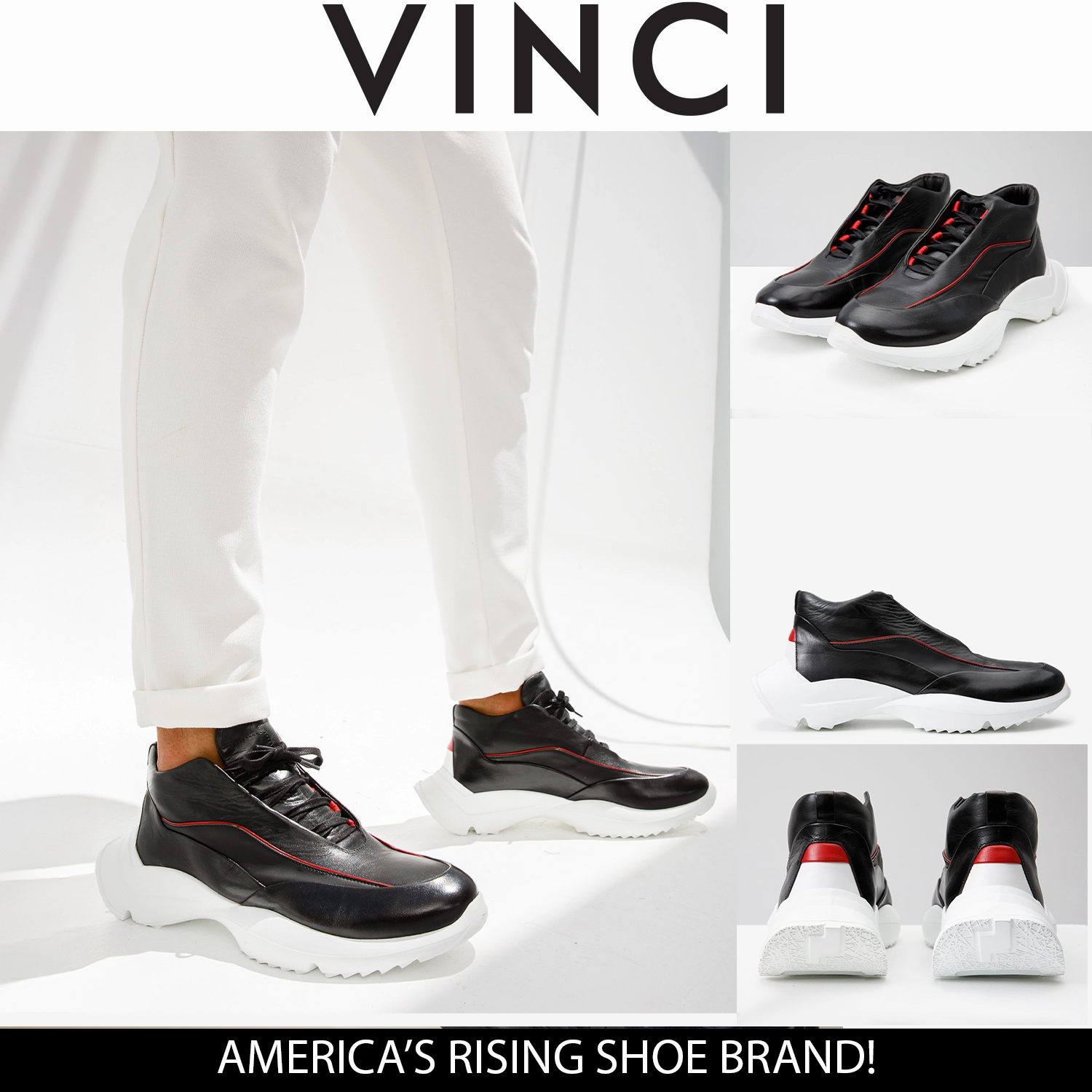 The Graton Black Leather Men Sneaker Final Sale!