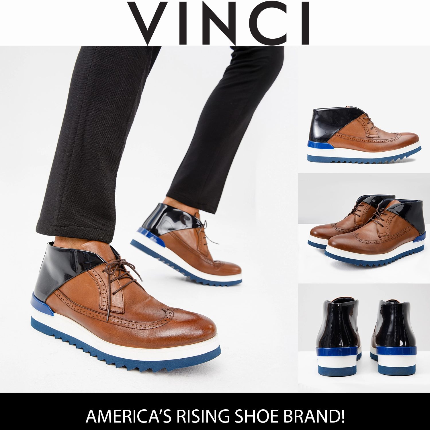 The Kagan Tan Wingtip Chukka Men Sneaker Boot