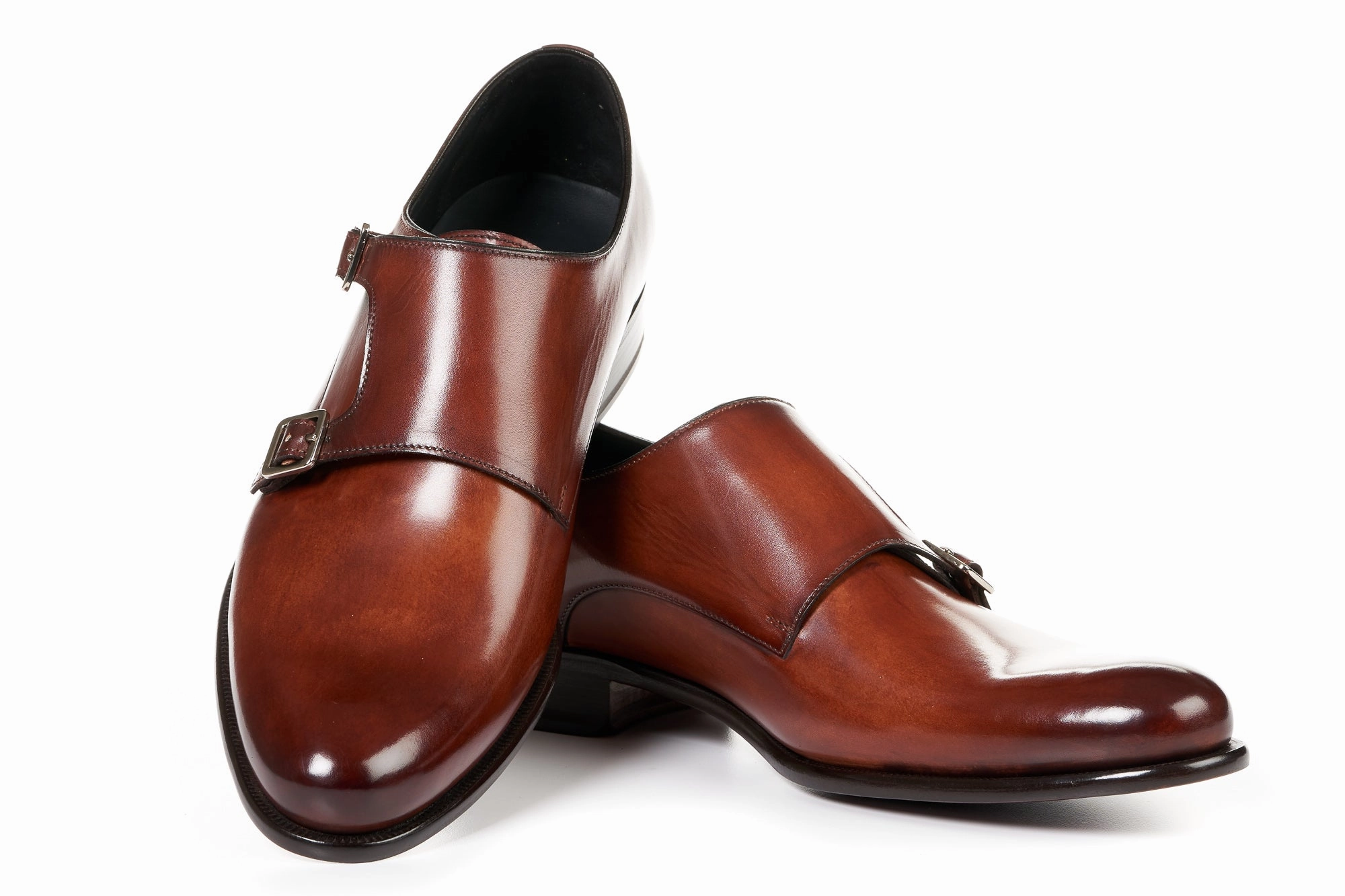The Poitier Double Monk Strap - Havana Brown