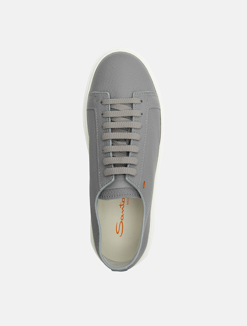 Tumbled Leather Sneaker Grey