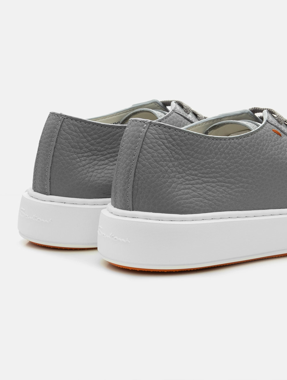 Tumbled Leather Sneaker Grey
