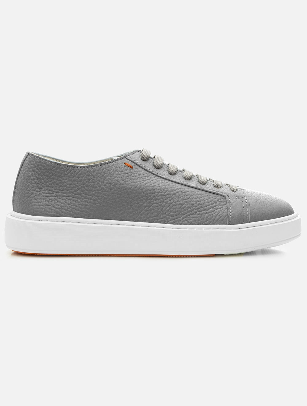 Tumbled Leather Sneaker Grey