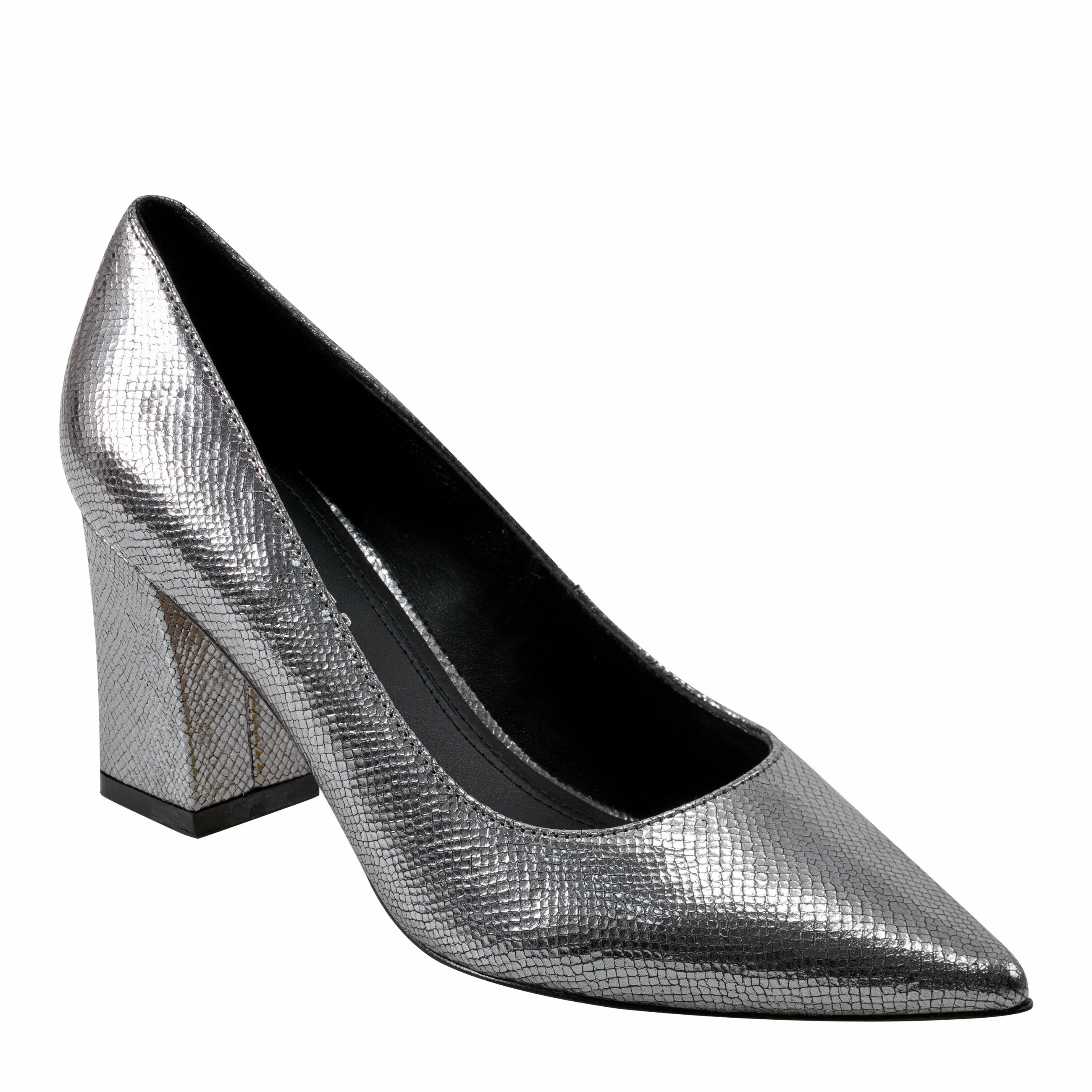 Zala Block Heel Pointy Toe Pump
